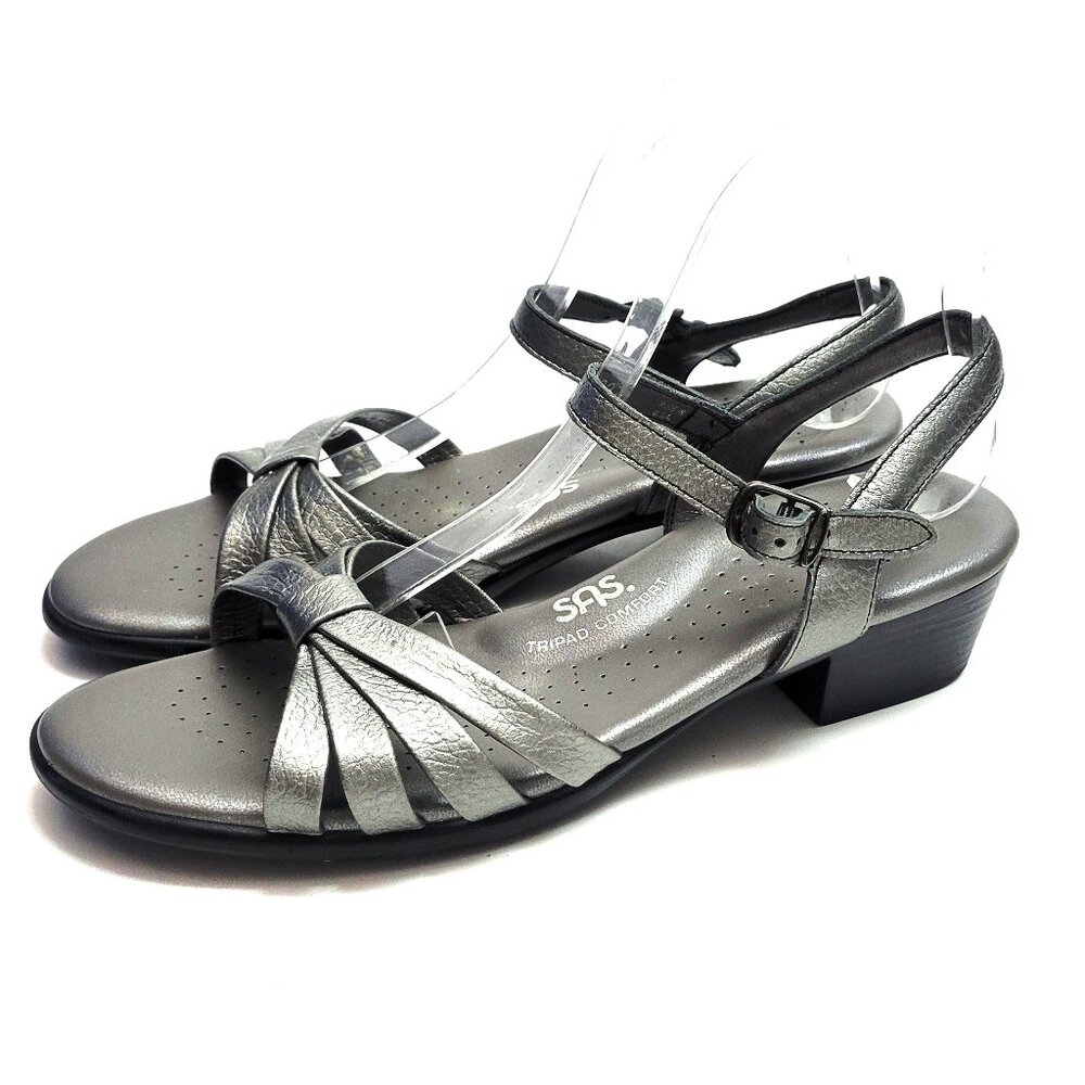 SaS Tripad Comfort Womens Sandals Ankle Strap Gray Sz 9N